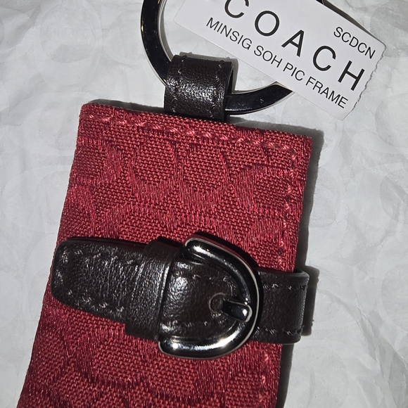 Coach Burgundy and Black Keychain - Picture 3 of 7